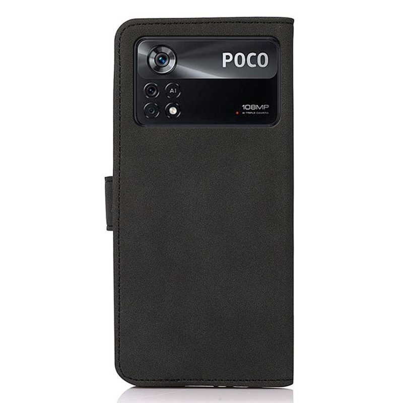 Folio Cover Poco X4 Pro 5G Khazneh Moda Effetto Pelle