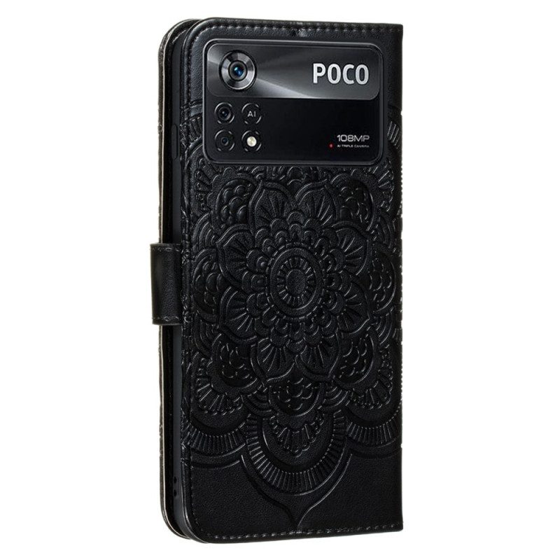 Folio Cover Poco X4 Pro 5G Mandala Con Cordino