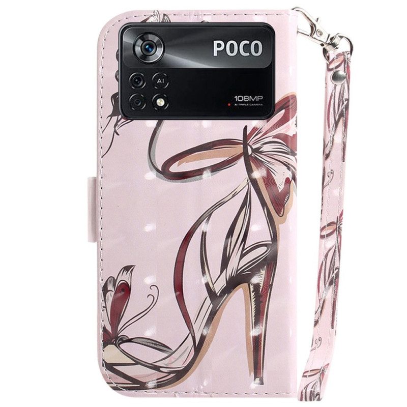 Folio Cover Poco X4 Pro 5G Pompa Con Cinturino