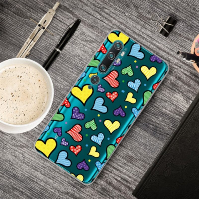 Cover Xiaomi Mi Note 10 / 10 Pro Cuori Multicolori