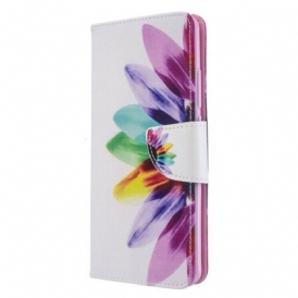 Custodia in pelle Xiaomi Mi Note 10 / 10 Pro Fiore Dell'acquerello