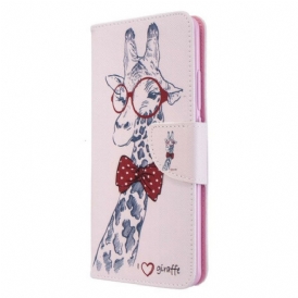 Custodia in pelle Xiaomi Mi Note 10 / 10 Pro Giraffa Intelligente