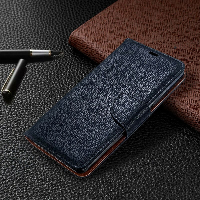 Custodia in pelle Xiaomi Mi Note 10 / 10 Pro Strappy Effetto Pelle Color Litchi