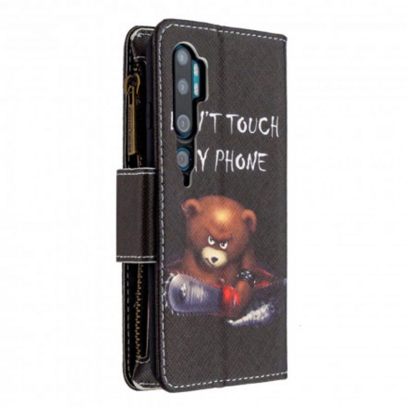 Folio Cover Xiaomi Mi Note 10 / 10 Pro Orsetto Tascabile Con Cerniera
