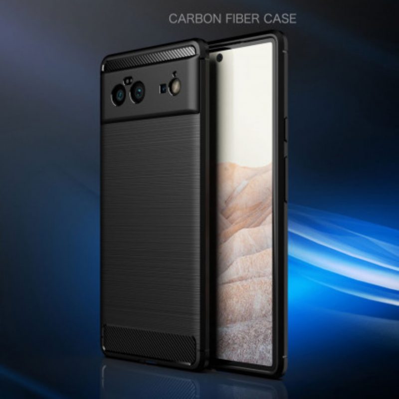 Cover Google Pixel 6 Fibra Di Carbonio Spazzolata