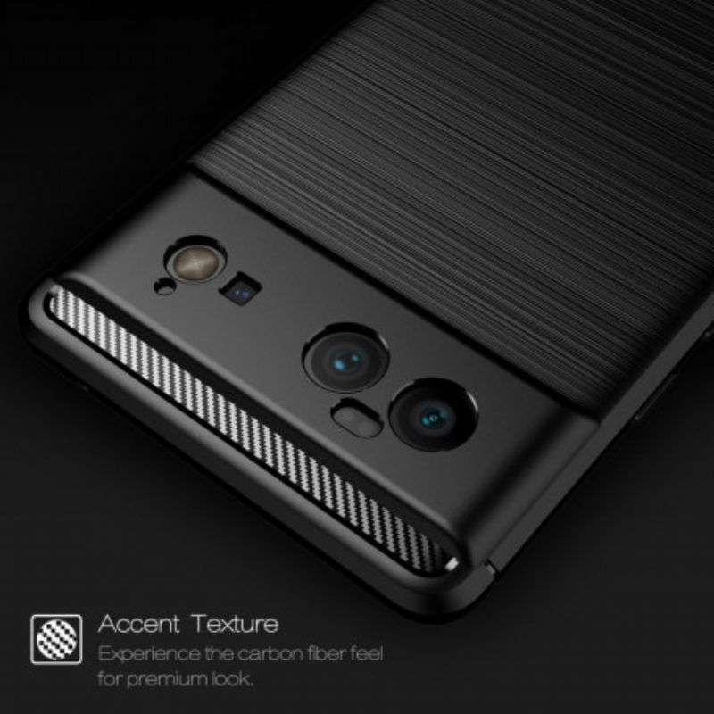Cover Google Pixel 6 Fibra Di Carbonio Spazzolata