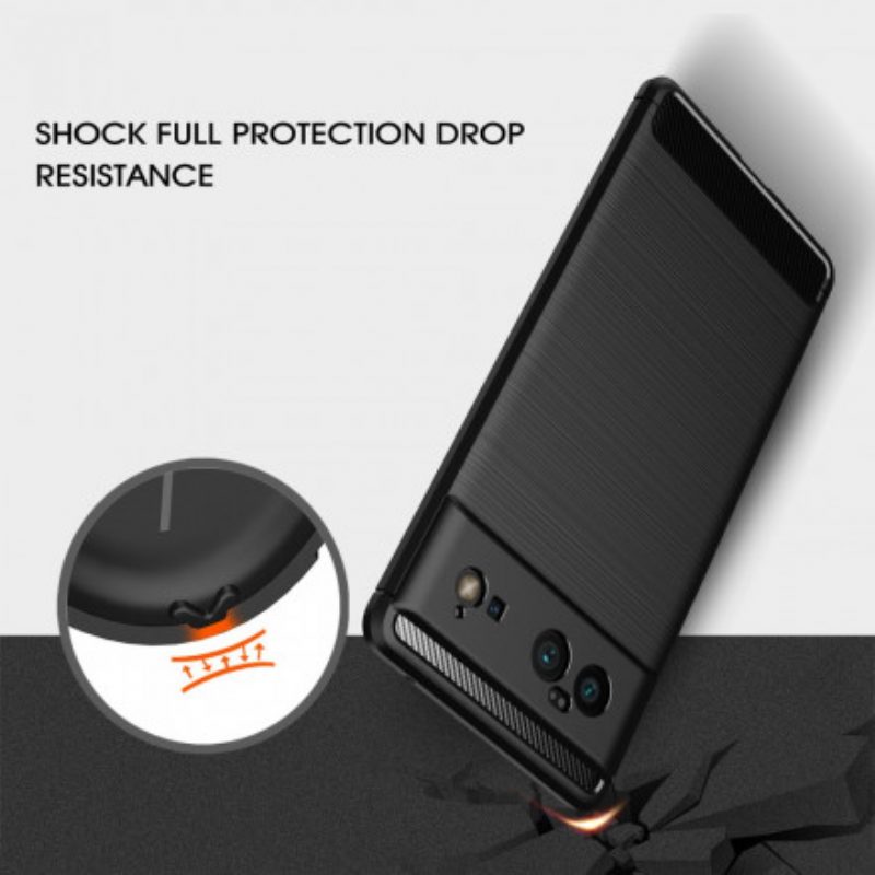 Cover Google Pixel 6 Fibra Di Carbonio Spazzolata