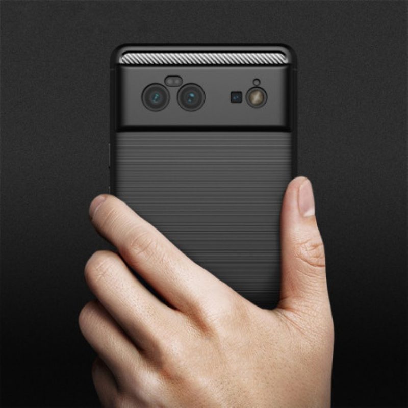 Cover Google Pixel 6 Fibra Di Carbonio Spazzolata