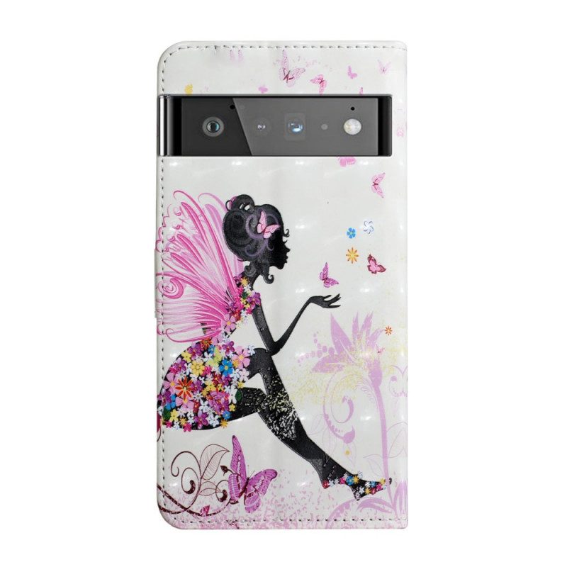 Custodia A Portafoglio Google Pixel 6 Fata Magica
