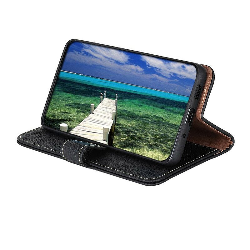 Custodia in pelle Google Pixel 6 Khazneh Pelle Di Litchi