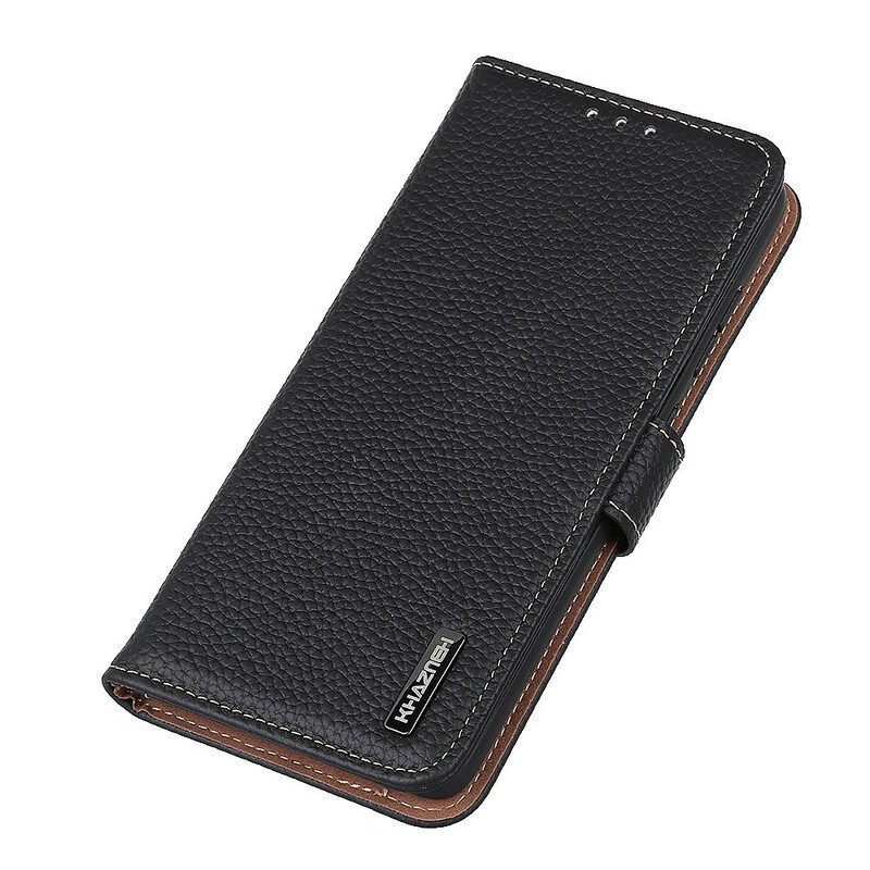 Custodia in pelle Google Pixel 6 Khazneh Pelle Di Litchi