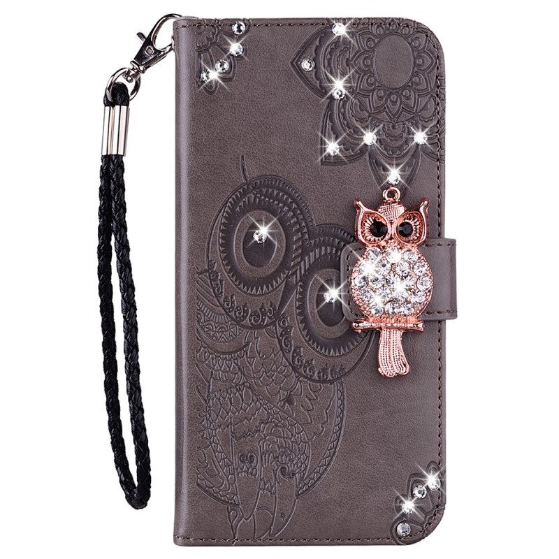Custodia in pelle Google Pixel 6 Mandala E Fascino Del Gufo