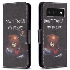 Custodia in pelle Google Pixel 6 Orso Pericoloso