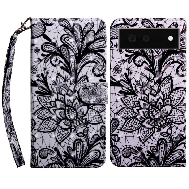 Custodia in pelle Google Pixel 6 Pizzo Punto Luce