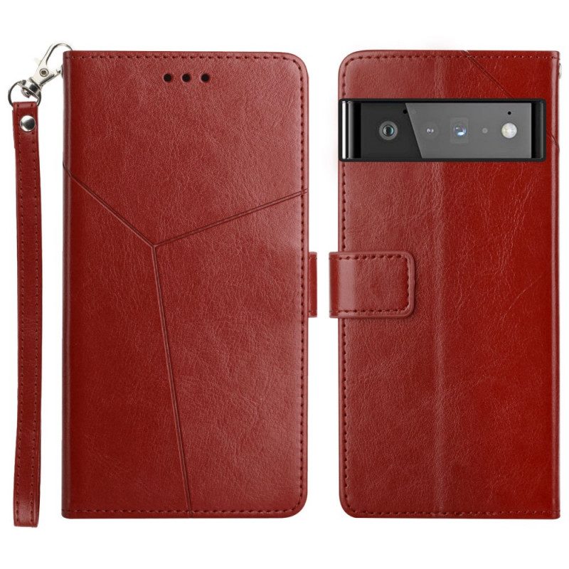 Custodia in pelle Google Pixel 6 Stile Pelle Geo Y Design