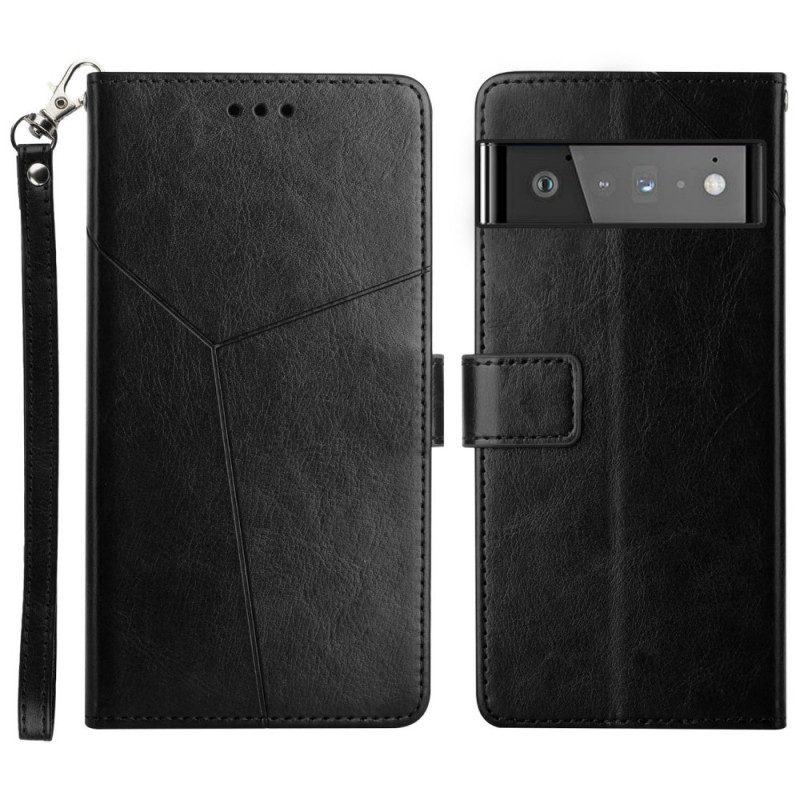 Custodia in pelle Google Pixel 6 Stile Pelle Geo Y Design