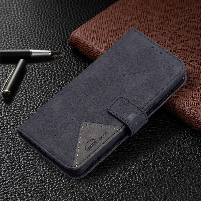 Custodia in pelle Google Pixel 6 Triangoli Di Colore Binfen