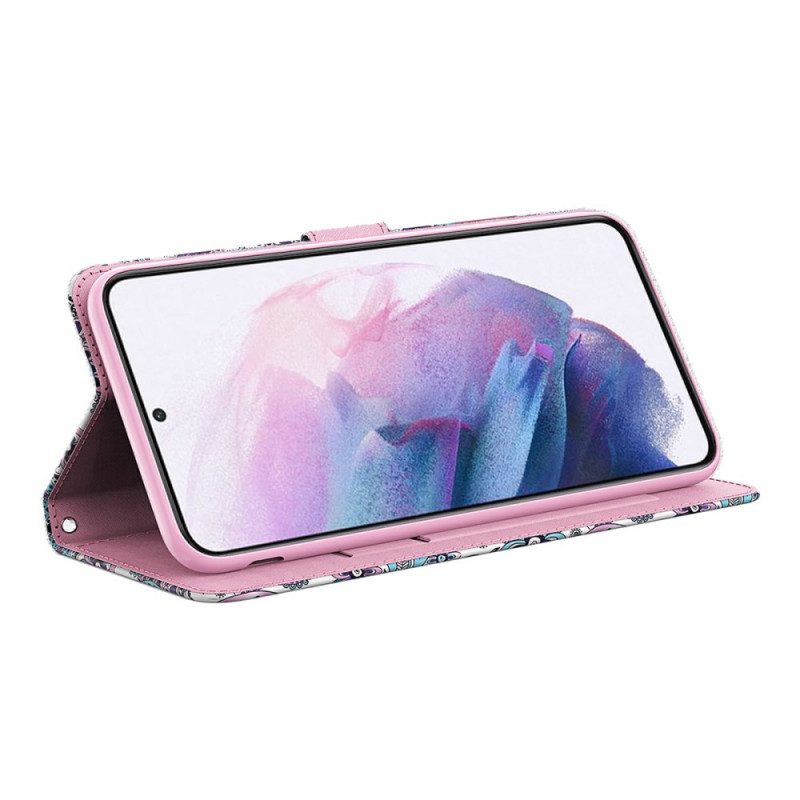 Custodia in pelle Google Pixel 6 Uccello Dell'acquerello