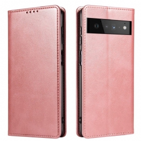 Folio Cover Google Pixel 6 Custodia in pelle Effetto Pelle Magnetica