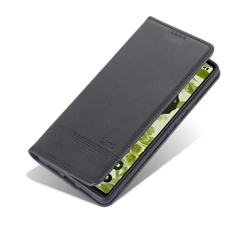 Folio Cover Google Pixel 6 Custodia in pelle Stile In Pelle Azns