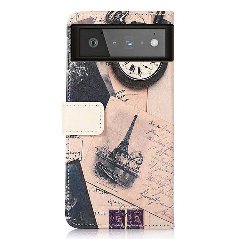 Folio Cover Google Pixel 6 Torre Eiffel Del Poeta