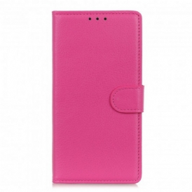 Custodia in pelle Oppo A15 Ecopelle Litchi