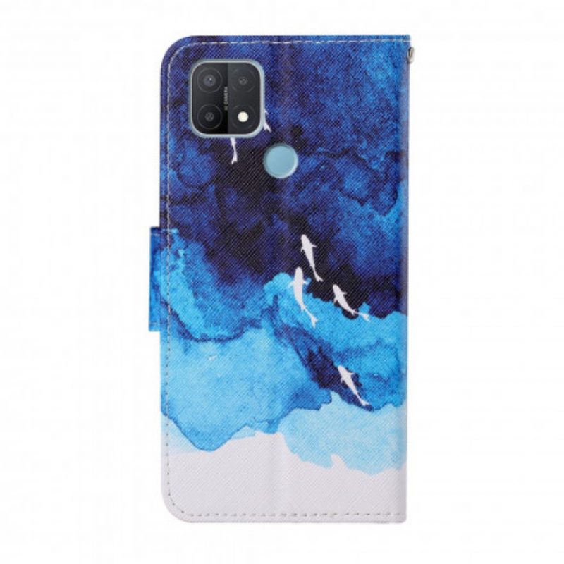 Custodia in pelle Oppo A15 Mare Con Perizoma