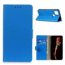 Custodia in pelle Oppo A15 Semplice Effetto Pelle Lucida
