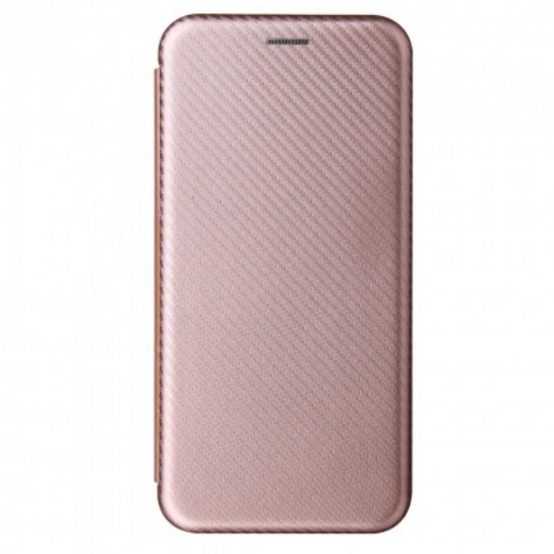 Folio Cover Oppo A15 Custodia in pelle Silicone Colorato Al Carbonio