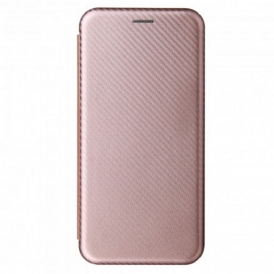 Folio Cover Oppo A15 Custodia in pelle Silicone Colorato Al Carbonio