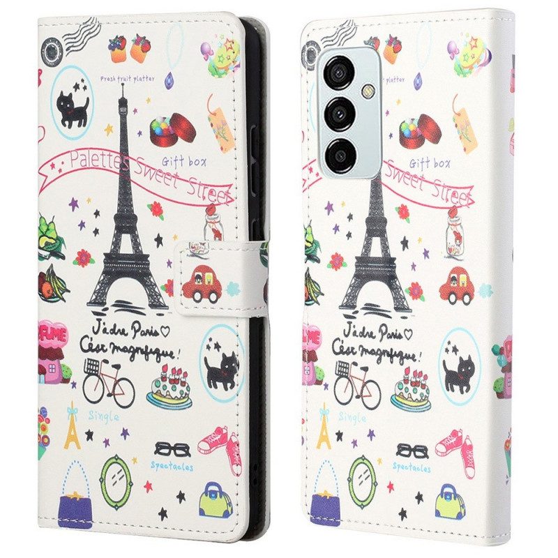Custodia in pelle Samsung Galaxy M23 5G Amo Parigi