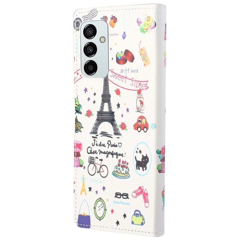 Custodia in pelle Samsung Galaxy M23 5G Amo Parigi