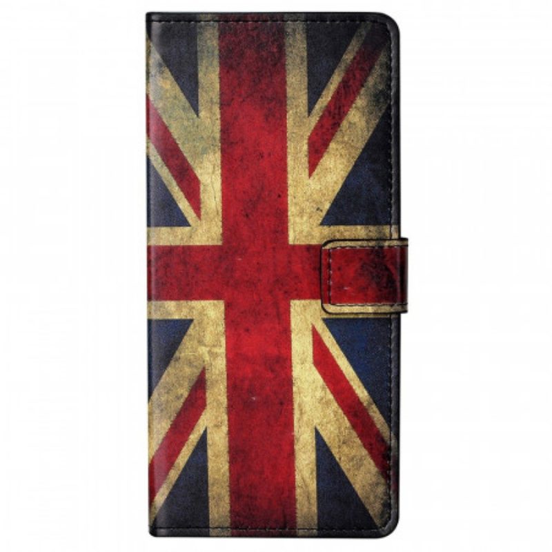 Custodia in pelle Samsung Galaxy M23 5G Bandiera Inglese