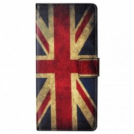 Custodia in pelle Samsung Galaxy M23 5G Bandiera Inglese