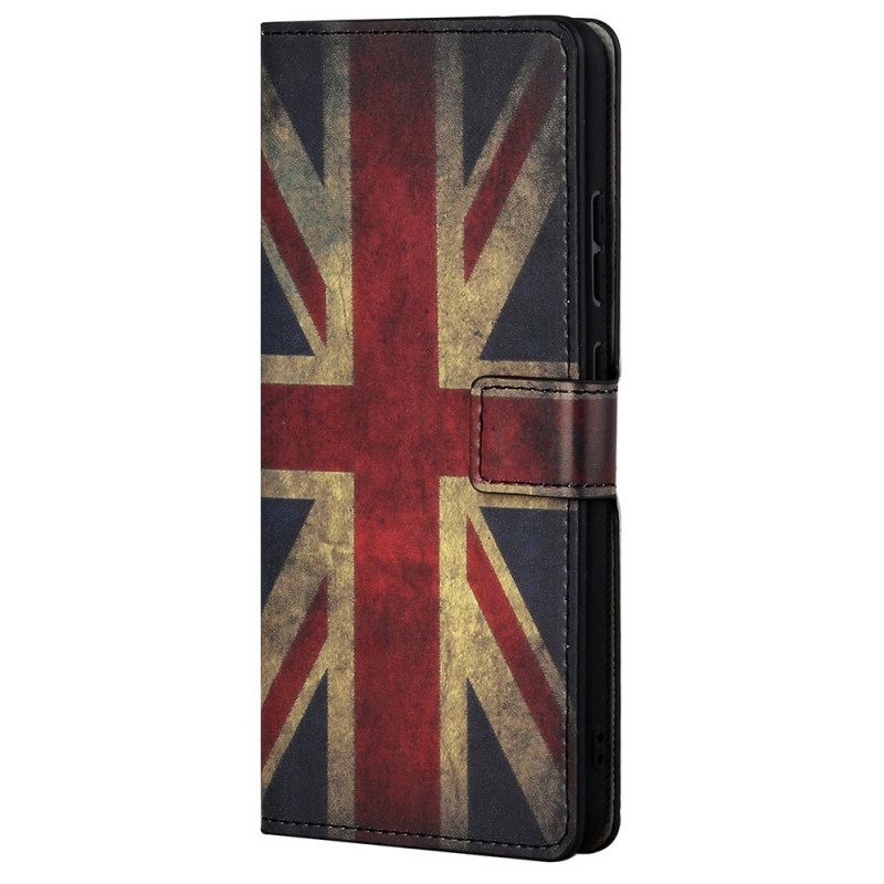 Custodia in pelle Samsung Galaxy M23 5G Bandiera Inglese