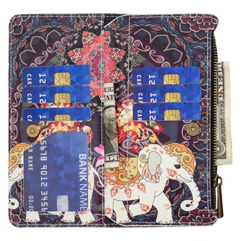 Custodia in pelle Samsung Galaxy M23 5G Borsa A Forma Di Elefante E Cordino
