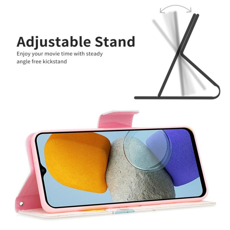 Custodia in pelle Samsung Galaxy M23 5G Cucciolo Di Elefante
