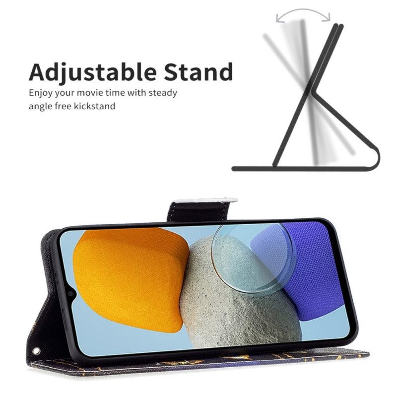 Custodia in pelle Samsung Galaxy M23 5G Farfalla D'oro