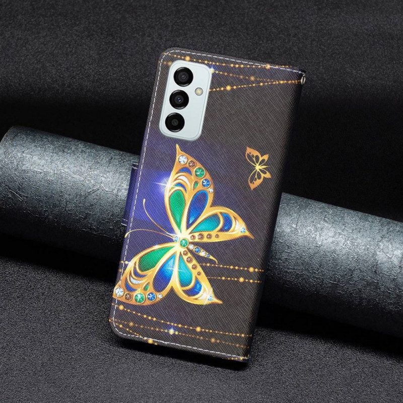 Custodia in pelle Samsung Galaxy M23 5G Farfalla D'oro
