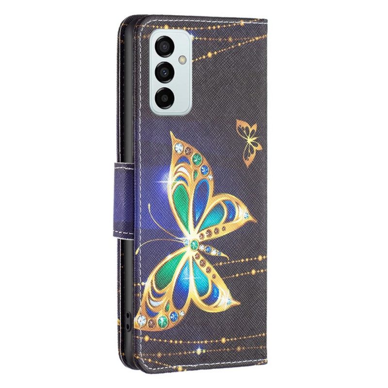 Custodia in pelle Samsung Galaxy M23 5G Farfalla D'oro
