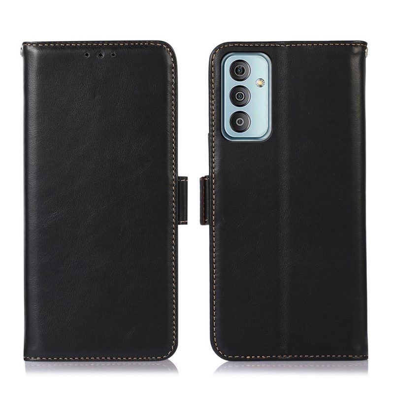 Custodia in pelle Samsung Galaxy M23 5G Funzione Rfid In Vera Pelle