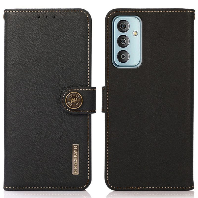 Custodia in pelle Samsung Galaxy M23 5G Khazneh Rfid In Vera Pelle