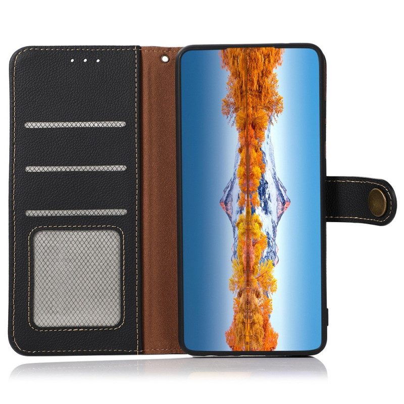 Custodia in pelle Samsung Galaxy M23 5G Khazneh Rfid In Vera Pelle