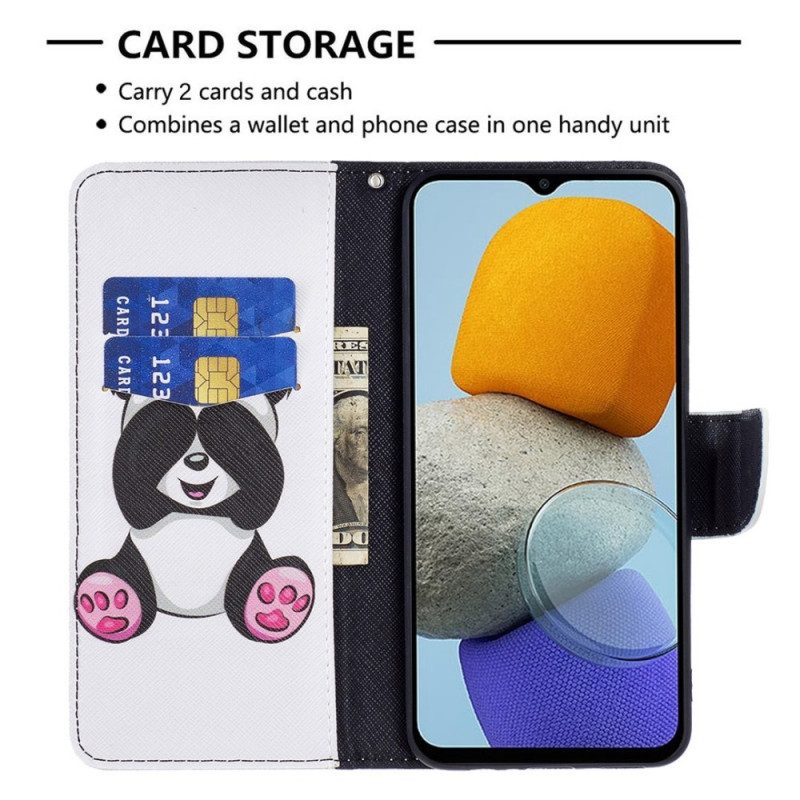 Custodia in pelle Samsung Galaxy M23 5G Panda