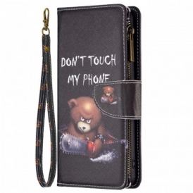 Custodia in pelle Samsung Galaxy M23 5G Portamonete Con Orsetto E Cordino