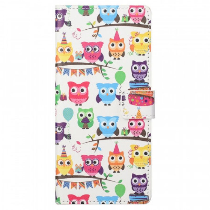 Custodia in pelle Samsung Galaxy M23 5G Tribù Del Gufo