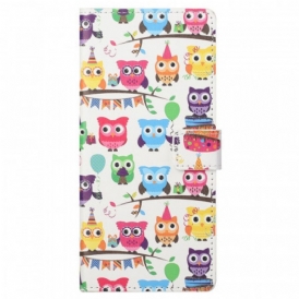 Custodia in pelle Samsung Galaxy M23 5G Tribù Del Gufo