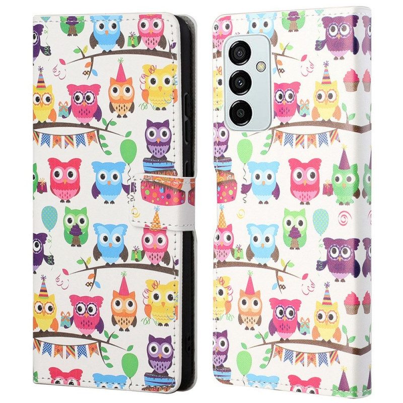 Custodia in pelle Samsung Galaxy M23 5G Tribù Del Gufo