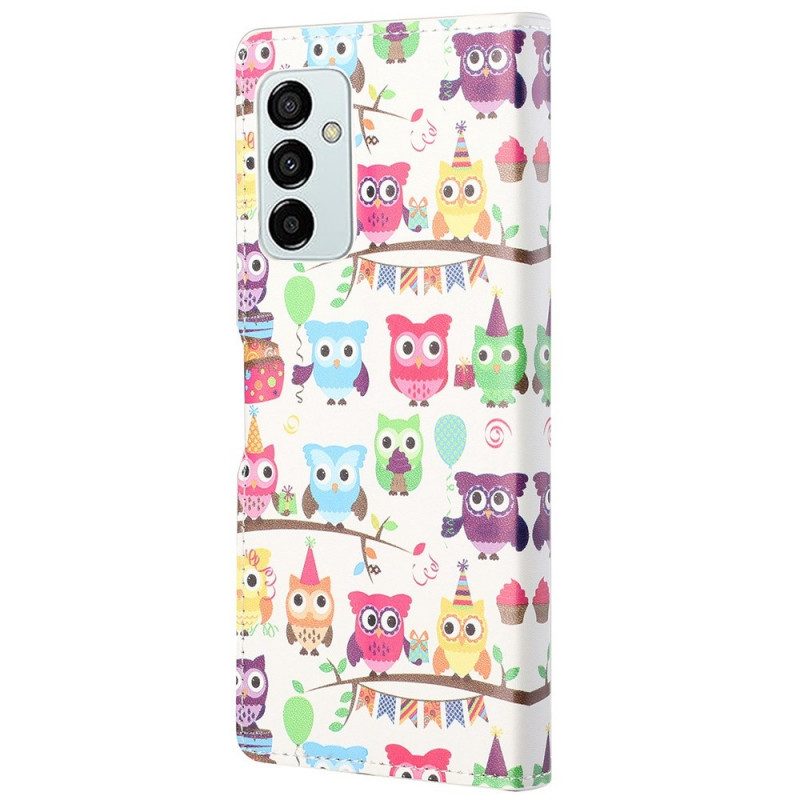 Custodia in pelle Samsung Galaxy M23 5G Tribù Del Gufo