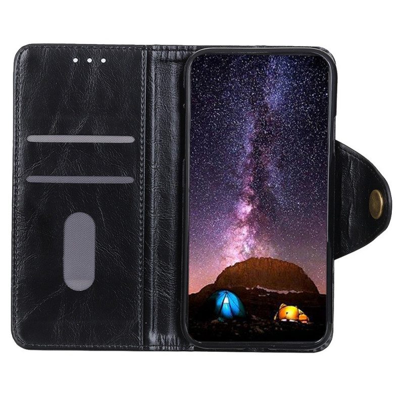 Folio Cover Samsung Galaxy M23 5G Bottone In Similpelle Verniciata Khazneh